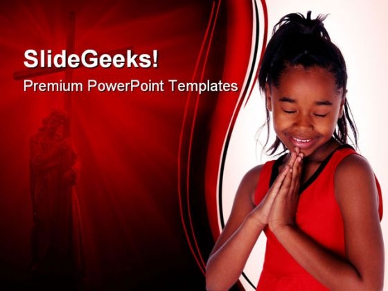 African Girl Prayer Religion PowerPoint Templates And PowerPoint Backgrounds 0411