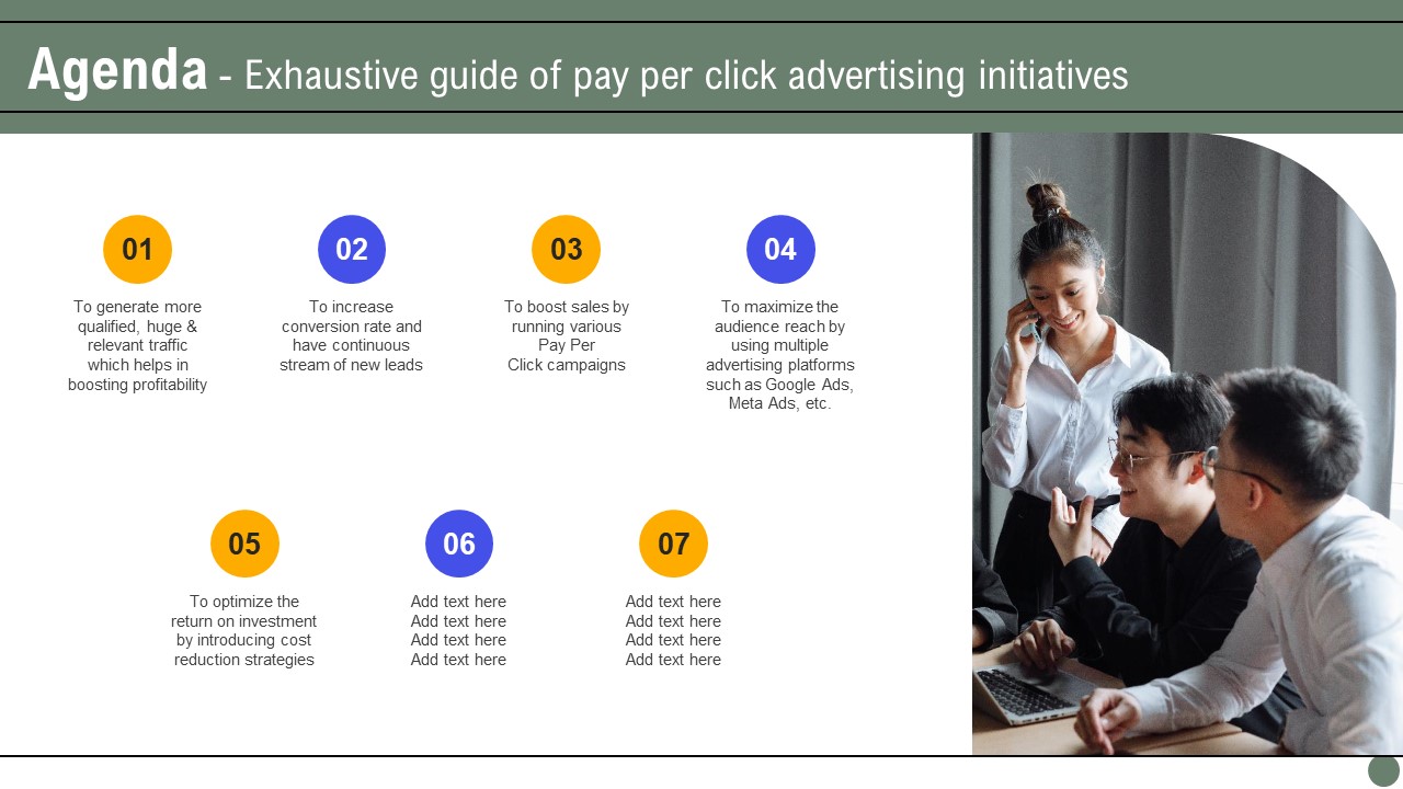 Agenda Exhaustive Guide Of Pay Per Click Advertising Initiatives Information Pdf