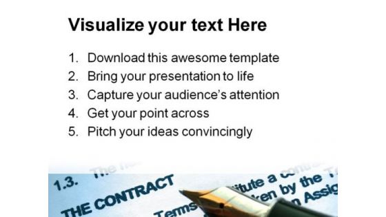 Agreement Business PowerPoint Backgrounds And Templates 1210