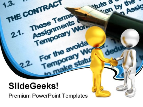 Agreement Business PowerPoint Backgrounds And Templates 1210