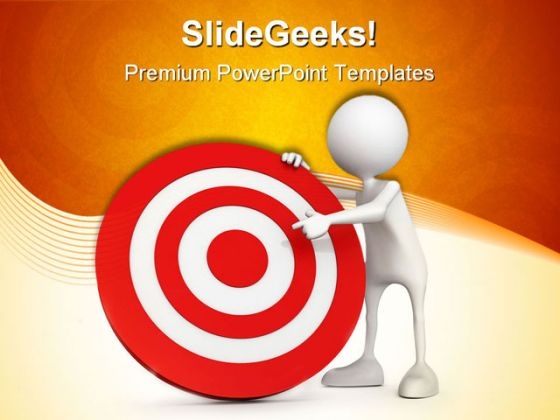 Aim In The Target Center Business PowerPoint Templates And PowerPoint Backgrounds 0311