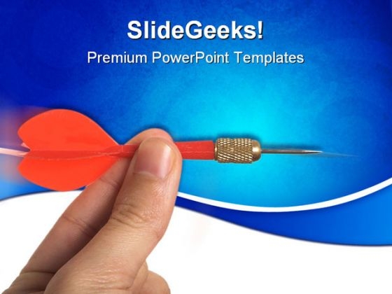 Aiming Red Arrow Symbol PowerPoint Templates And PowerPoint Backgrounds 0411
