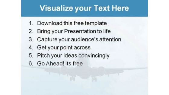 Dream Airliner PowerPoint Template with Rainbow
