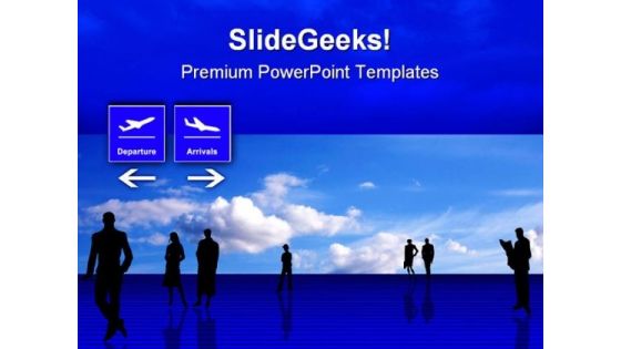 Airport Schedules Travel PowerPoint Themes And PowerPoint Slides 0711
