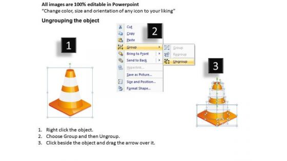 Alert Traffic Cones PowerPoint Slides And Ppt Diagram Templates