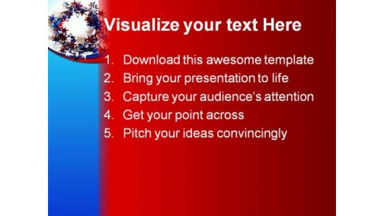 All Around American Star Americana PowerPoint Background And Template 1210