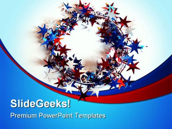 All Around American Star Americana PowerPoint Background And Template 1210