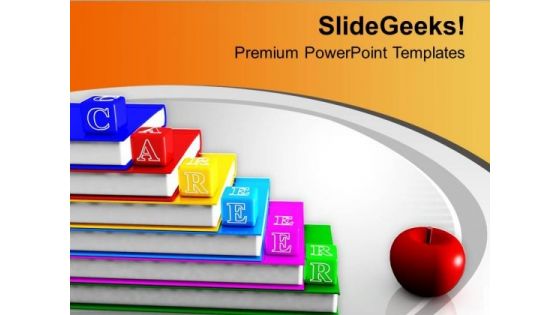 Alphabet Career Blocks With Apple Food PowerPoint Templates Ppt Backgrounds For Slides 0213