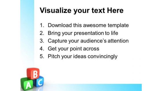 Alphabetic Cubes Education PowerPoint Templates And PowerPoint Themes 0412