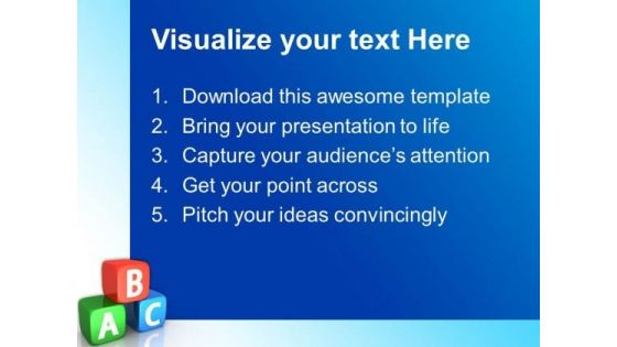 Alphabetic Cubes Education PowerPoint Templates And PowerPoint Themes 0412