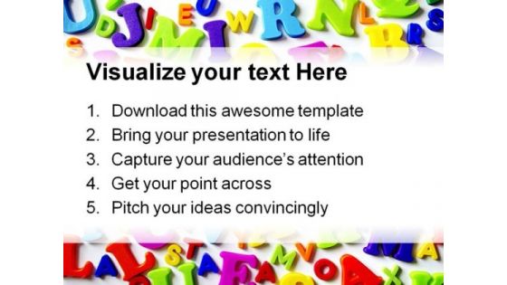 Alphabets Background Education PowerPoint Backgrounds And Templates 1210