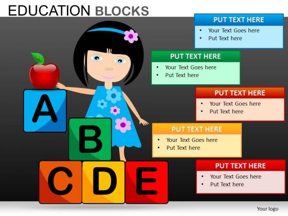 Alphabets Blocks PowerPoint Templates