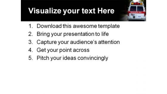 Ambulance Medical PowerPoint Template 0610