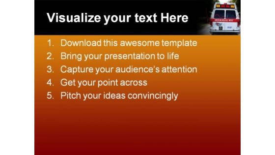 Ambulance Medical PowerPoint Template 0610