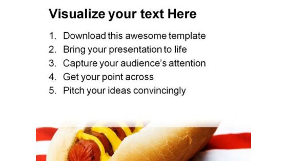 Ameri Burger Food PowerPoint Template 1110