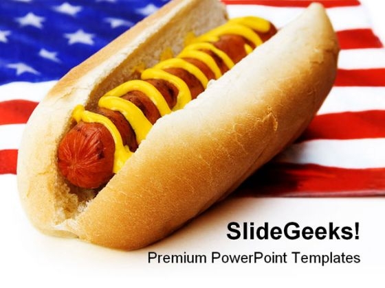 Ameri Burger Food PowerPoint Template 1110