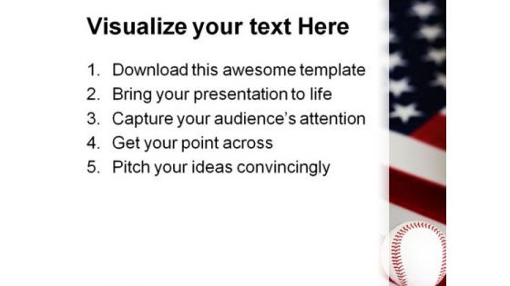 American Baseball Sports PowerPoint Template 1010