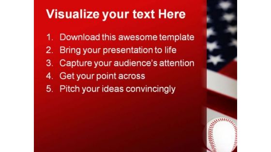 American Baseball Sports PowerPoint Template 1010