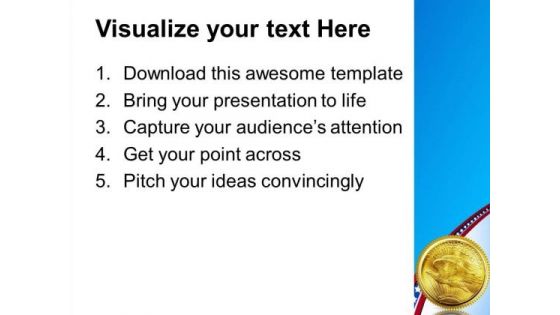 American Eagle Gold Coin Finance PowerPoint Templates And PowerPoint Themes 0812