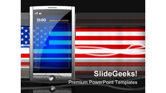 American Mobile Technology PowerPoint Themes And PowerPoint Slides 0411