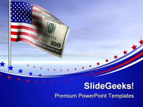American Us Dollar Flag Money PowerPoint Templates And PowerPoint Backgrounds 0611
