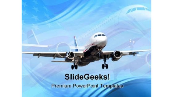 Americana Airplane Transportation PowerPoint Templates And PowerPoint Backgrounds 0511