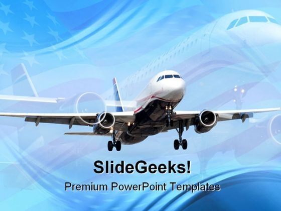 Americana Airplane Transportation PowerPoint Themes And PowerPoint Slides 0511