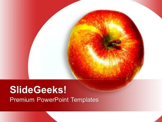 An Apple A Day Keep Docters Away Health Theme PowerPoint Templates Ppt Backgrounds For Slides 0413