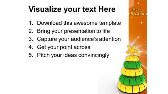 Analogy Of Rounded Tree Christmas PowerPoint Templates Ppt Backgrounds For Slides 1212
