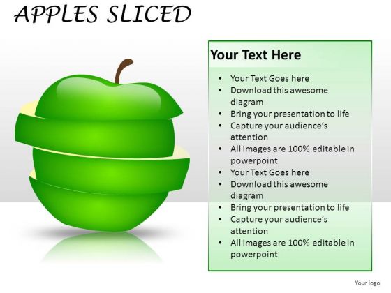 Analyze Apples Sliced PowerPoint Slides And Ppt Diagram Templates