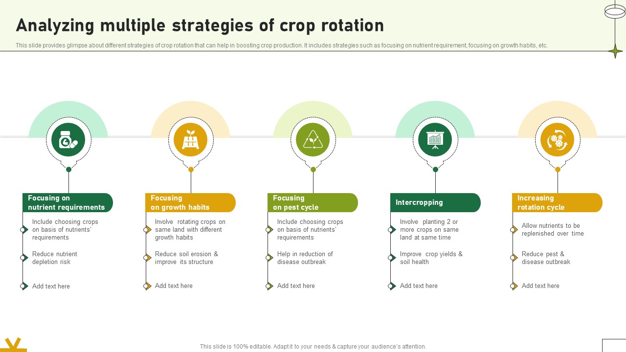 Analyzing Multiple Strategies Of Crop Rotation Adopting Sustainable Farming Techniques