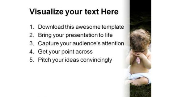 Angel Baby PowerPoint Template 0810