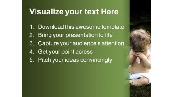 Angel Baby PowerPoint Template 0810