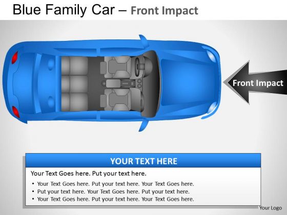 Angle Blue Family Car Top View PowerPoint Slides And Ppt Diagram Templates