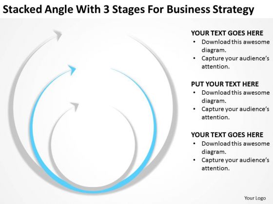Angle With 3 Stages For Business Srategy Transportation Plan PowerPoint Templates