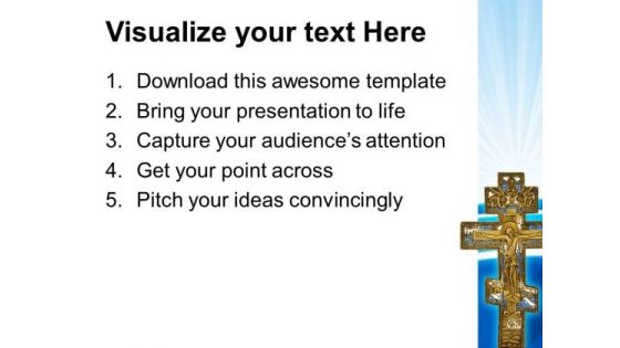 Antique Cross Christian PowerPoint Templates And PowerPoint Themes 0712