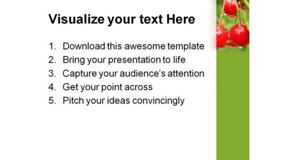 Appetizing Cherries Food PowerPoint Themes And PowerPoint Slides 0211