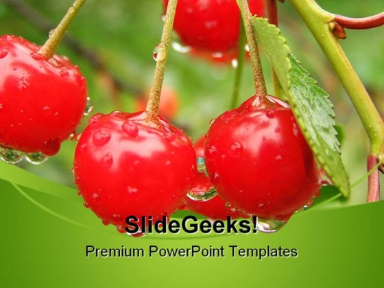 Appetizing Cherries Food PowerPoint Themes And PowerPoint Slides 0211