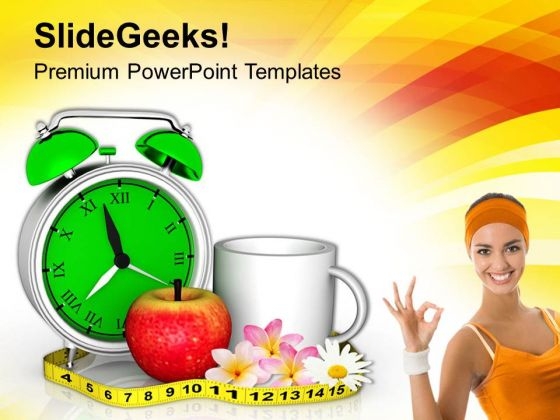 Apple And Coffee Measurement Health PowerPoint Templates Ppt Backgrounds For Slides 0413