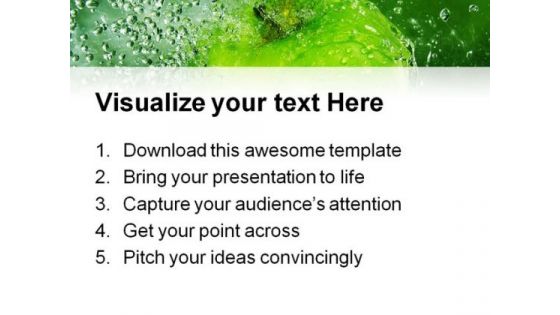 Apple Splash Health PowerPoint Templates And PowerPoint Backgrounds 0211