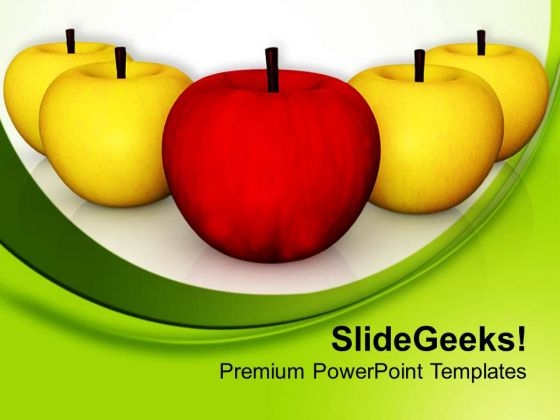 Apples Delicious Health Theme PowerPoint Templates Ppt Backgrounds For Slides 0413