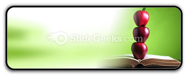 Apples On Book PowerPoint Icon R