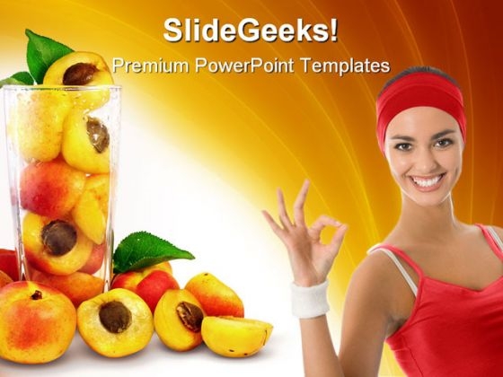 Apricots In The Glass Health PowerPoint Templates And PowerPoint Backgrounds 0211