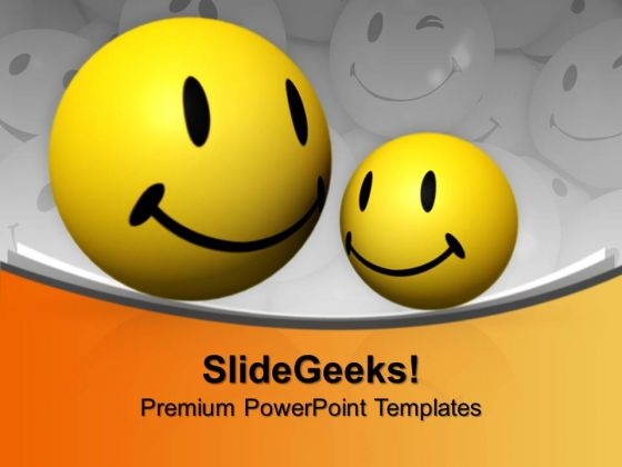 Aqua Emoticons With Smileys PowerPoint Templates And PowerPoint Themes 1012
