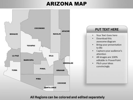 Arizona PowerPoint Maps