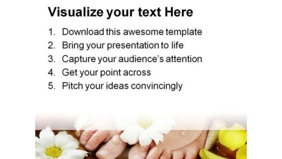 Aromatherapy Flowers With Feet Nature PowerPoint Templates And PowerPoint Backgrounds 0311