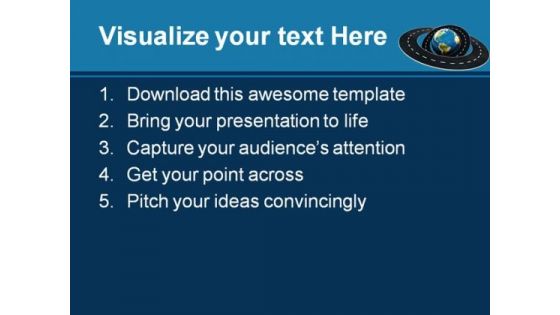 Around World Transportation PowerPoint Template 0610