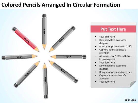 Arranged In Circular Formation Ppt 8 Building Business Plan Template PowerPoint Templates