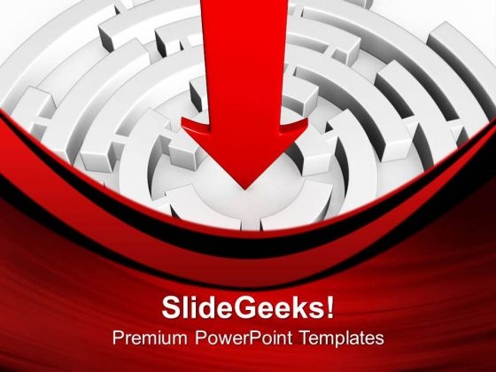 Arrow Achieved The Target Business Success PowerPoint Templates Ppt Backgrounds For Slides 0413
