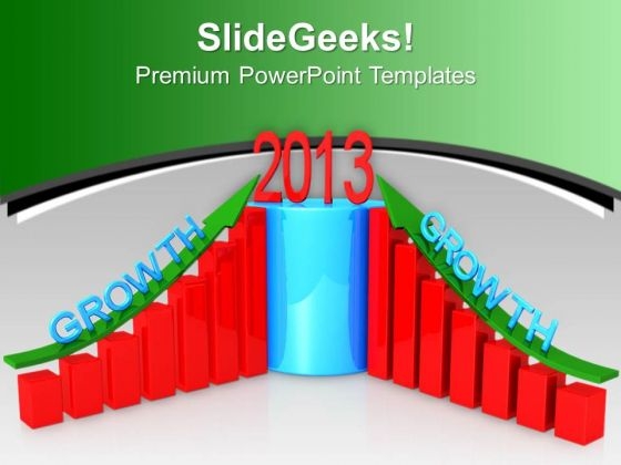 Arrow Growth Business Graph 2013 PowerPoint Templates Ppt Backgrounds For Slides 0113